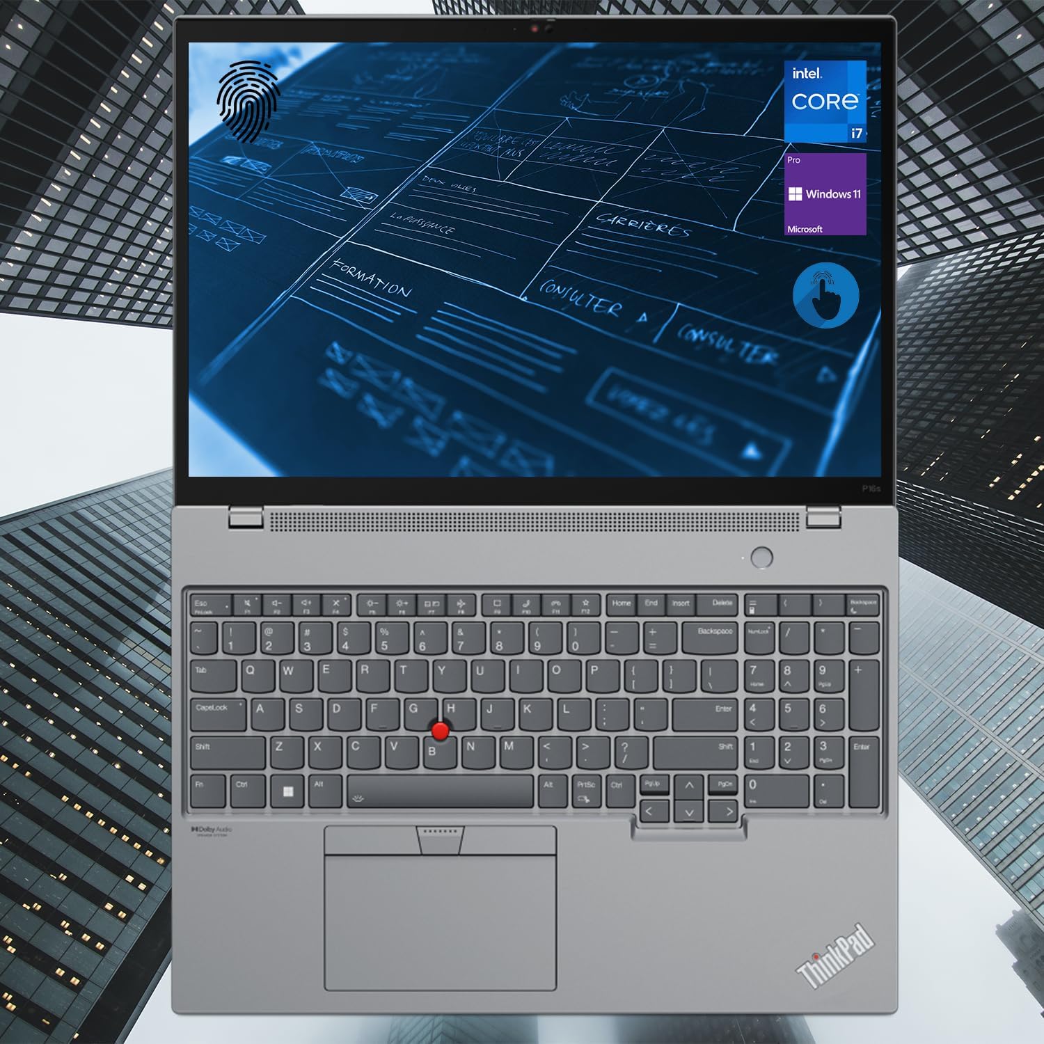 LENOVO ThinkPad P14s Gen 3 Mobile Workstation, 14" FHD+ Touchscreen, Intel i7-1260P, 48GB RAM, 1TB SSD, IR Camera, HDMI, Backlit Keyboard, Fingerprint Reader, Wi-Fi 6, Winodws 11 Pro