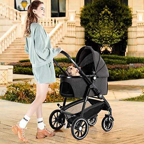 Kenyone Pet Stroller 3 in 1 Dog Stroller for Medium Small Size Dogs - Pet Supplies online store