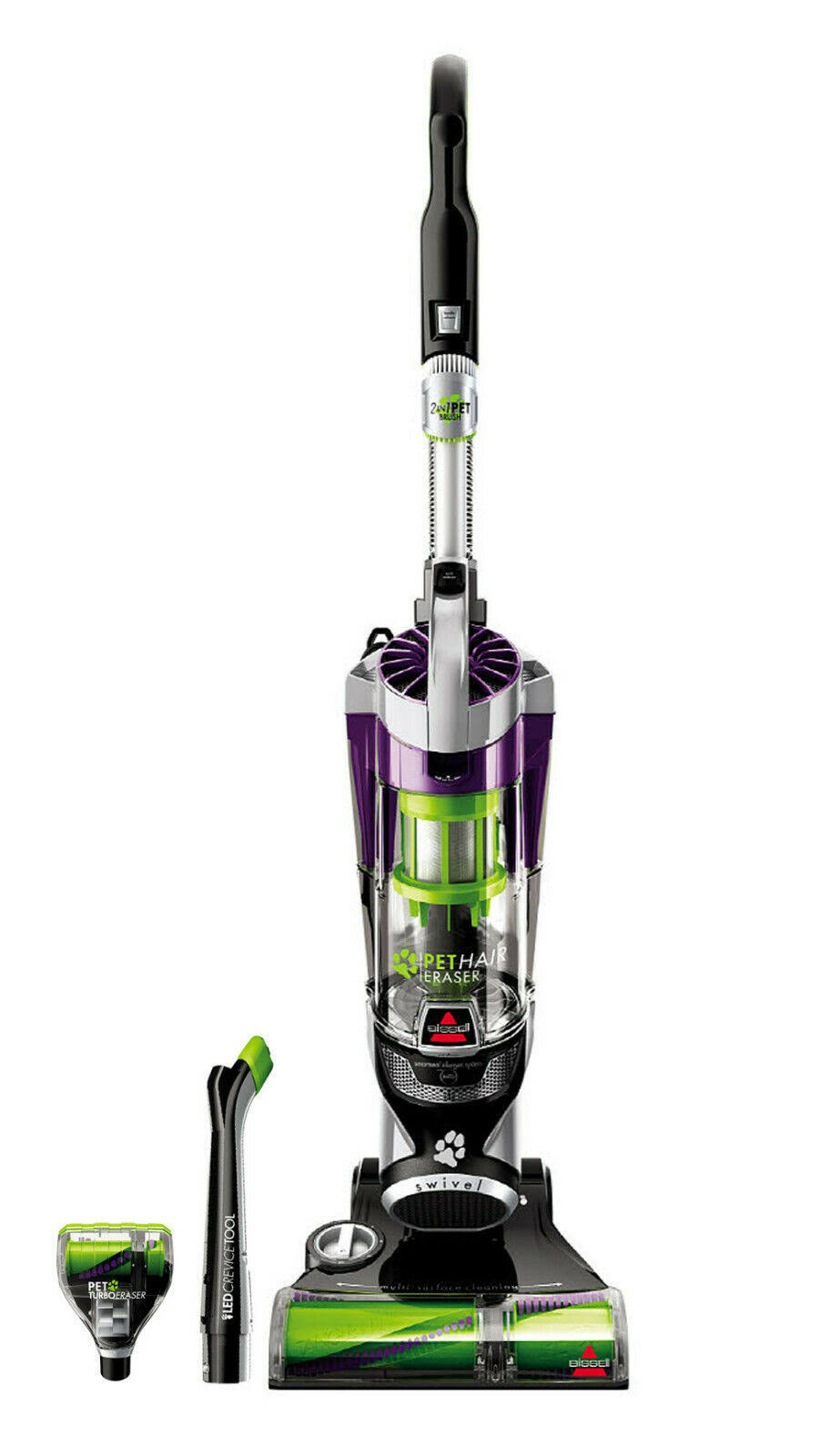 Bissell Pet Hair Eraser Turbo Plus 24619 Upright Vacuum Cleaner Purple