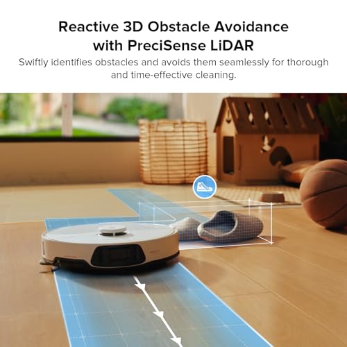roborock S8 Max Ultra Robot Vacuum and Mop, FlexiArm Design, Auto Mop Washing&Drying, Smart Dirt Detection, Self-Emptying, 8000Pa Suction, 20mm Mop Lifting, Obstacle Avoidance, Auto Add Cleaner