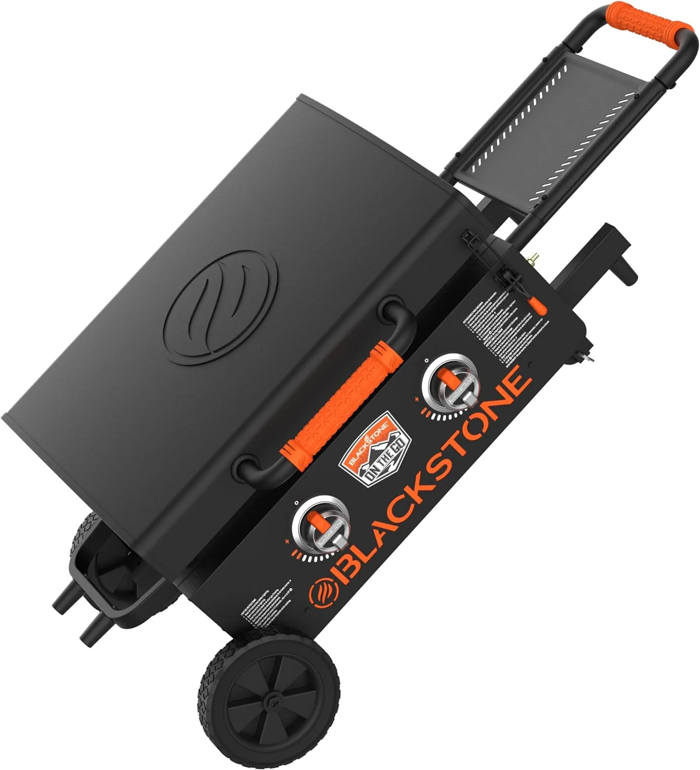 22 inch Blackstone Griddle with Hood, and Grill Stand, Outdoor Flat Top Grill Propane Portable Gas Grill, BBQ Grill with Blackstone Accessories, Seasoning, and Wholesalehome Gloves & Cloth Included