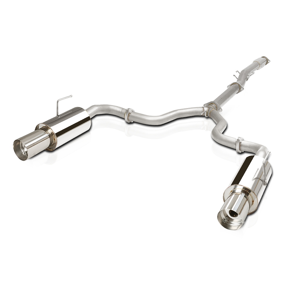 SS Dual Muffler 4" Tip Catback Exhaust System for 07-15 Nissan Altima 3.5 V6 L32 08 09 10 11 12 13 14