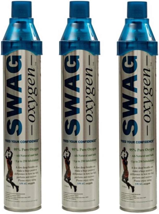 Pure Oxygen Can (3 Pack) for Health, Wellness, Energy, Performance, Concentration & Relaxation (Large 12L Cans with 220+ Inhalations Pack of 2