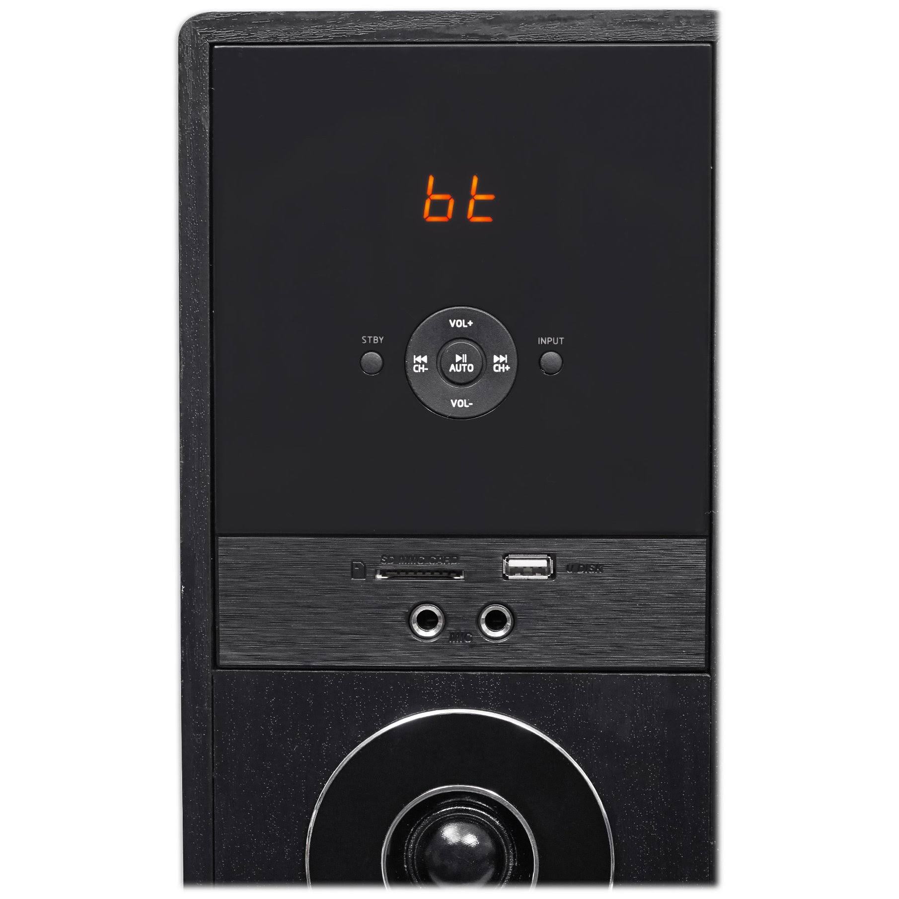 Rockville TM150B Black Home Theater System Tower Speakers 10x22 Sub/Blueooth/USB