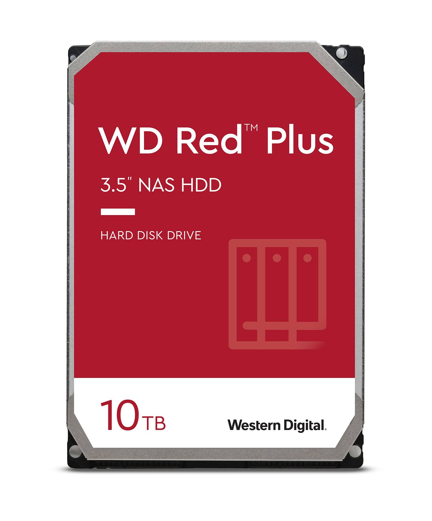 WD Red Plus NAS 10 TB Internal HDD - 3.5x22 - WD101EFAX - SATA 6Gb/s - 5,400 rpm