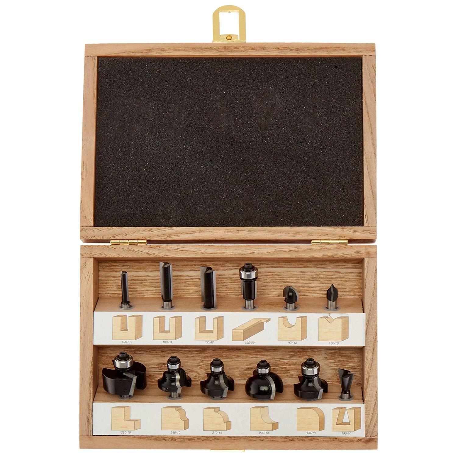 Timberline TRS-120 12-Piece All-Purpose 1/4 Shank Router Bit Set - Shop Hardware Tools Online Store