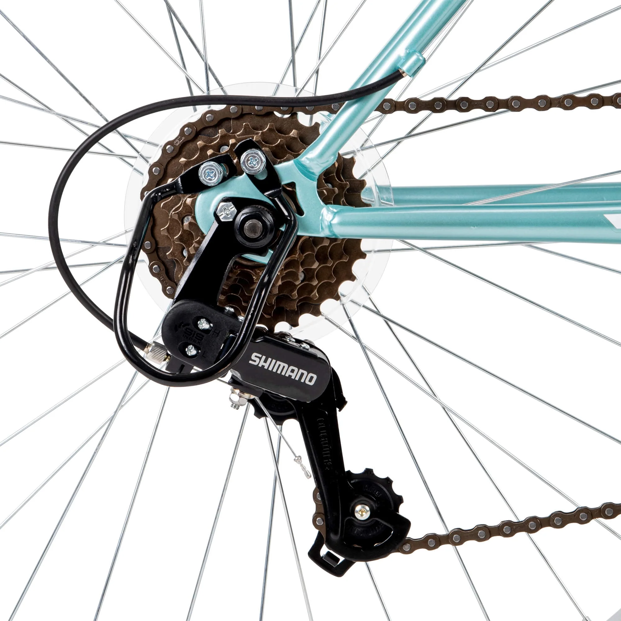 Huffy 26” Rock Creek Women's 18-Speed Mountain Bike, Mint