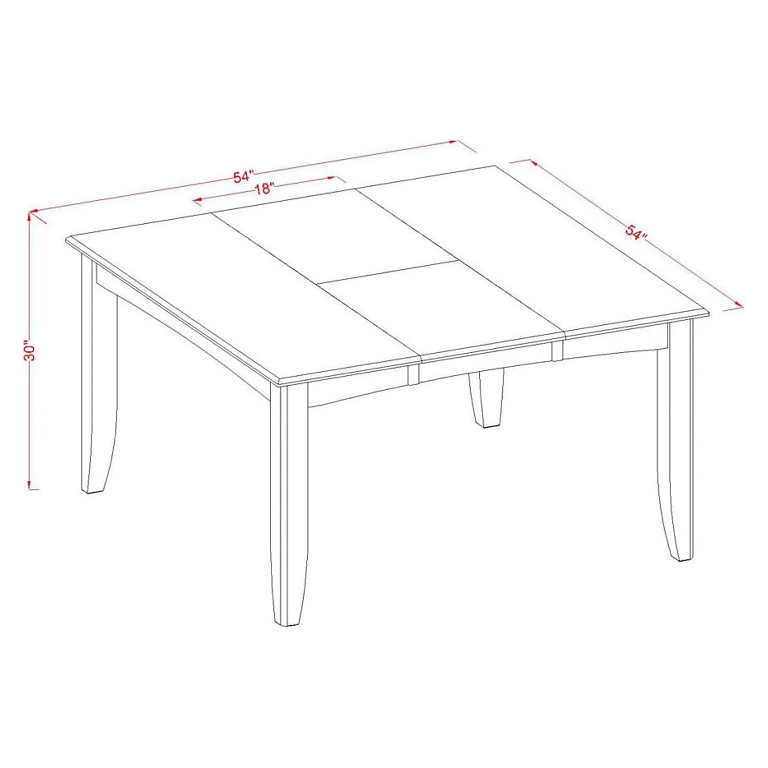 Dining Room Set-Square Dining Table With Leaf And 8 Dining Chairs-Finish:Black & Cherry,Number of Items:9,Shape:Square,Style:Wood Seat
