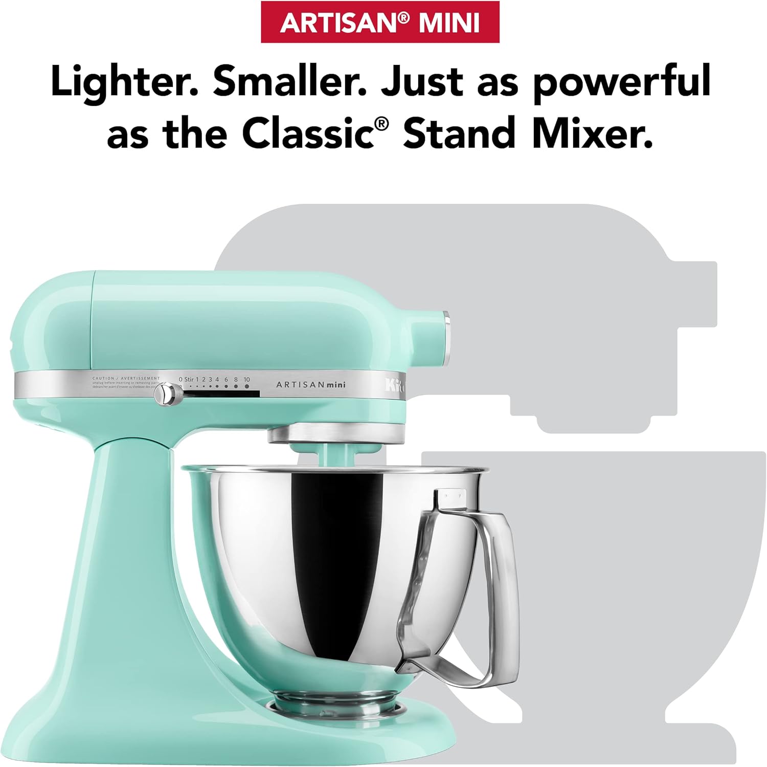 Kitchenaid Artisan Mini Plus 3.5-Qt. Tilt-Head Stand Mixer with Flex Edge Beater & Stand Mixer Glass Bowl, 3.5 Quart Tilt Head