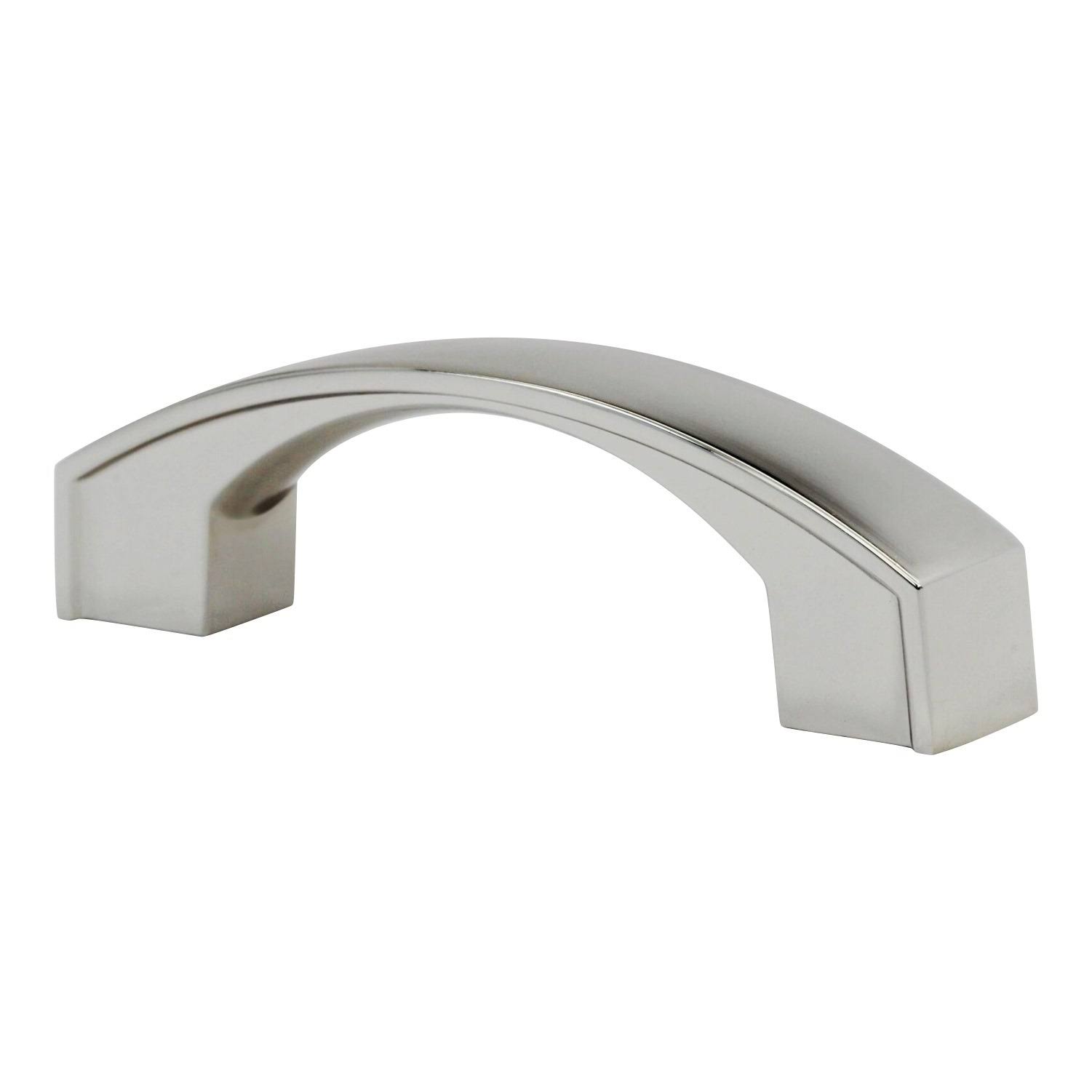 25 Pack Bow Style 3 inch Centers Nickel Cabinet Hardware Pull Handle