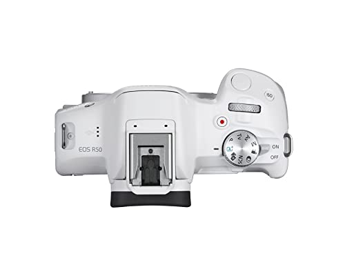 Canon EOS R50 Mirrorless Camera RF-S18-45mm F4.5-6.3 is STM Lens Kit, 24.2 Megapixel CMOS (APS-C) Sensor, 4K Video, Hybrid Camera, Photo and Video, Vlogging, Content Creator, RF Mount, Black