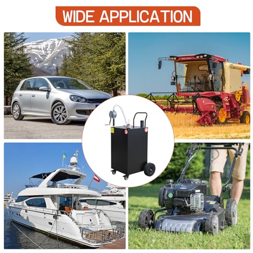 45 Gallon Portable Fuel Storage Tanks Gas Caddy Storage Diesel Kerosene Storage Containers for Boat, Atv, Car, Motorcycle
