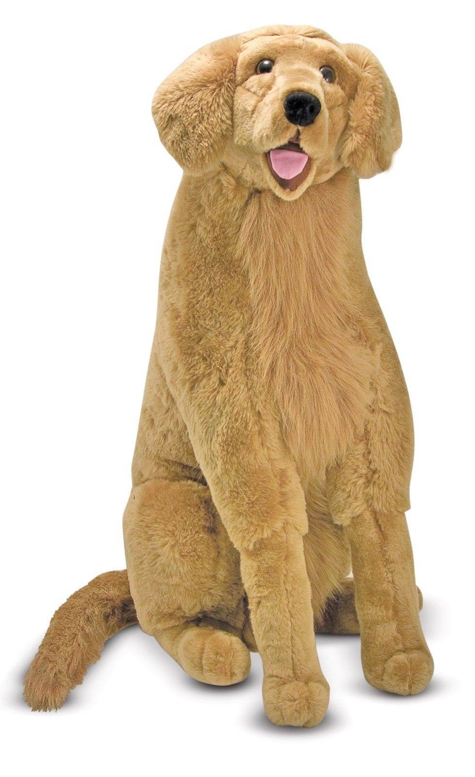Melissa u0026 Doug Giant Golden Retriever - Lifelike Stuffed Animal Dog (Over 2 Feet Tall)