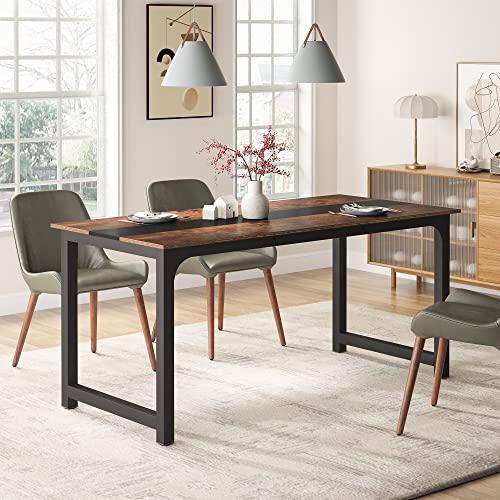 Tribesigns Modern Computer Desk, 63 x 31.5 inch Large Executive Office Desk Computer Table Study Writing Desk Workstation for Home Office, Spliced Desktop, White
