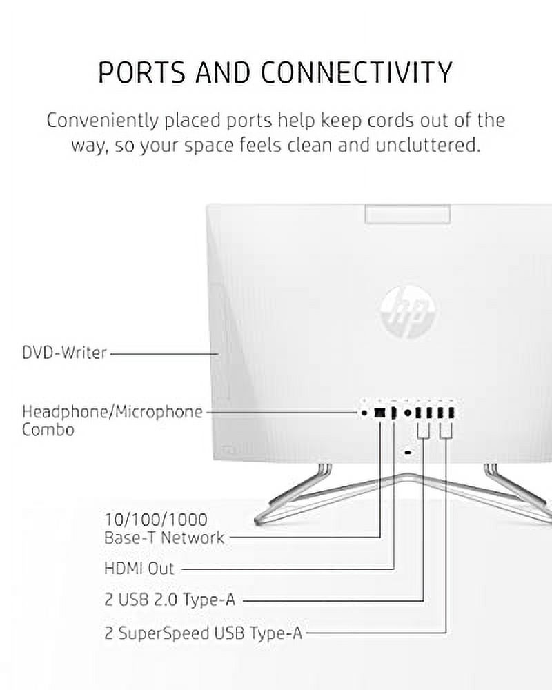 HP 22 All-in-One PC, AMD Athlon Gold 3150U Processor, 4 GB RAM, 256 GB SSD, Full HD IPS 21.5-inch Anti-glare Display, Windows 10 Home, USB Mouse and Keyboard (22-df0022, 2020)