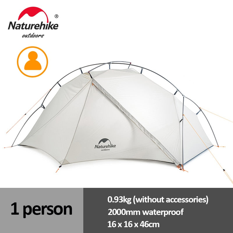 NaturehikeTent VIK Ultralight Single Tent Waterproof Camping Tent Outdoor Hiking Tent 1 People 2 People Travel Tent Cycling Tent