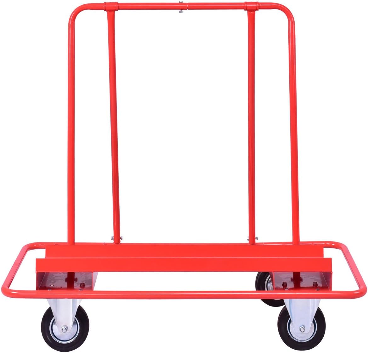 Goplus Drywall Sheet Cart Heavy Duty Dolly Handling Sheetrock Panel Red