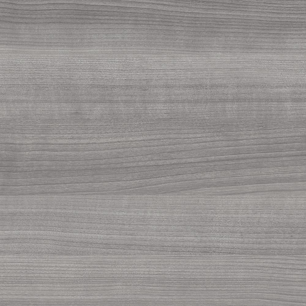 Bestar Pur Queen Murphy Bed and 2 Shelving Units with Drawers (115W) in Platinum Gray