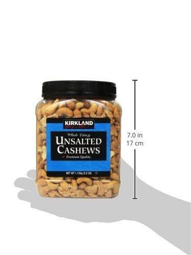 Kirkland Signature Unsalted Cashews, 2.5 lb, 2 Pack, 1count
