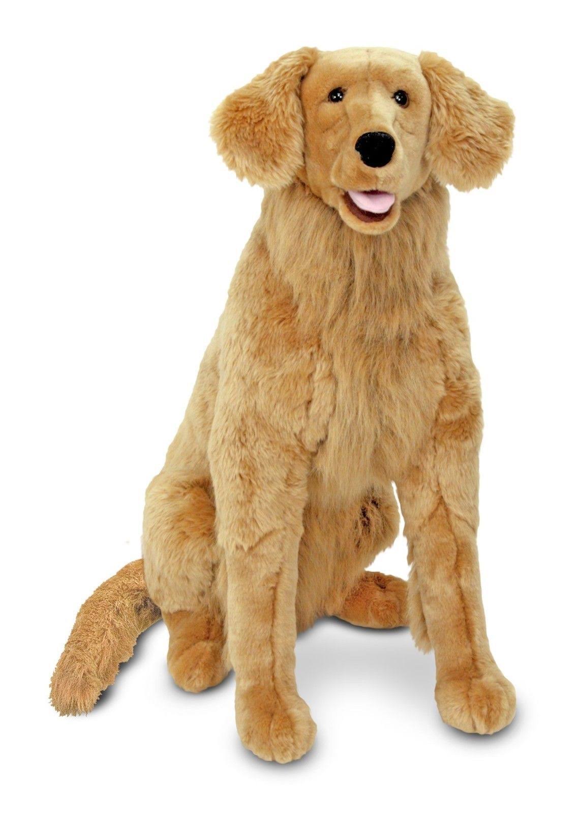 Melissa u0026 Doug Giant Golden Retriever - Lifelike Stuffed Animal Dog (Over 2 Feet Tall)