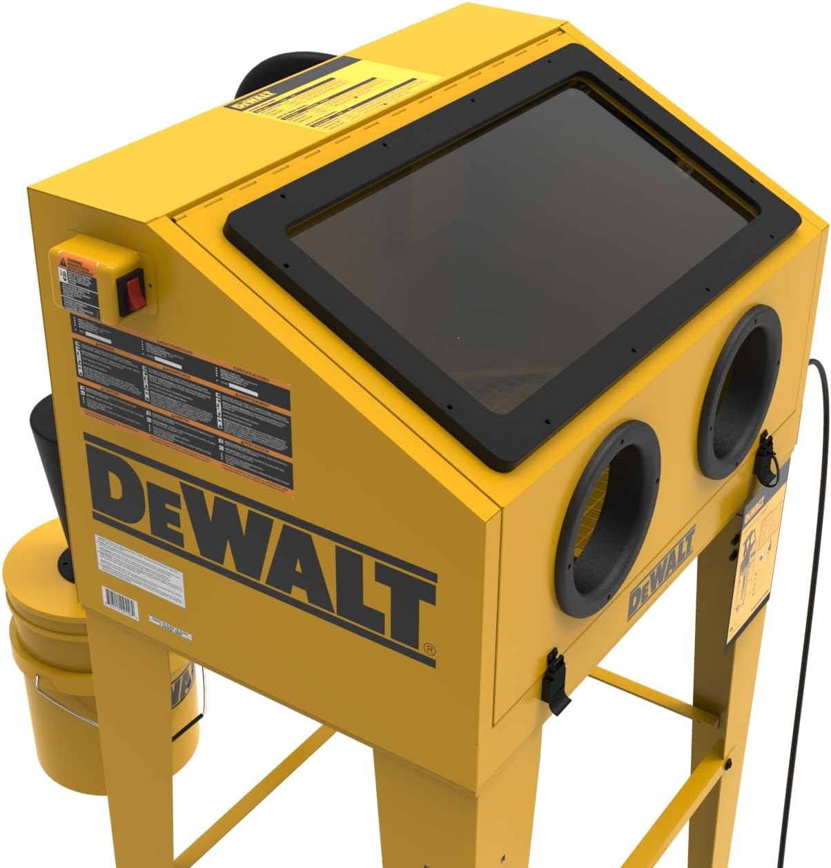 DEWALT Abrasive Blast Cabinet, Modular Standalone or Benchtop Sand Blasting Cabinet 20 CFM @ 90 PSI, Max Pressure 125 PSI (DXCM009-0370)