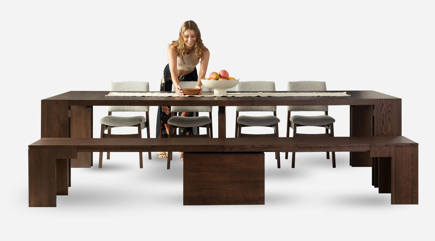 🎉Transformer Table 6 in 1 function long banquet table for 12 people