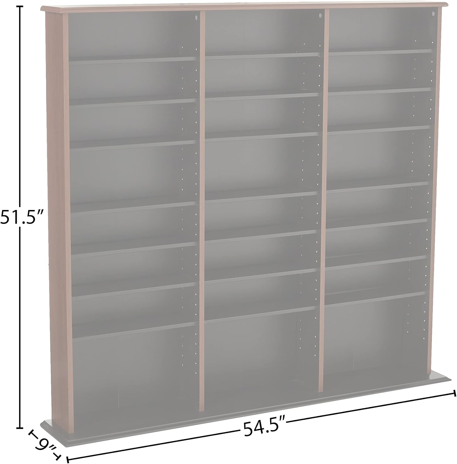 Prepac Triple Width Wall Storage Cabinet, Cherry and Black