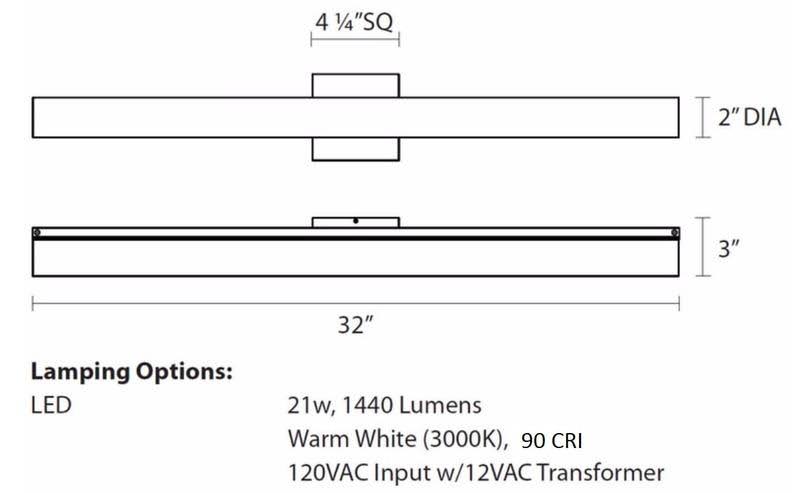 Sonneman 2433.13-ST - Tubo Slim LED 40x22 LED Bath Bar, Satin Nickel