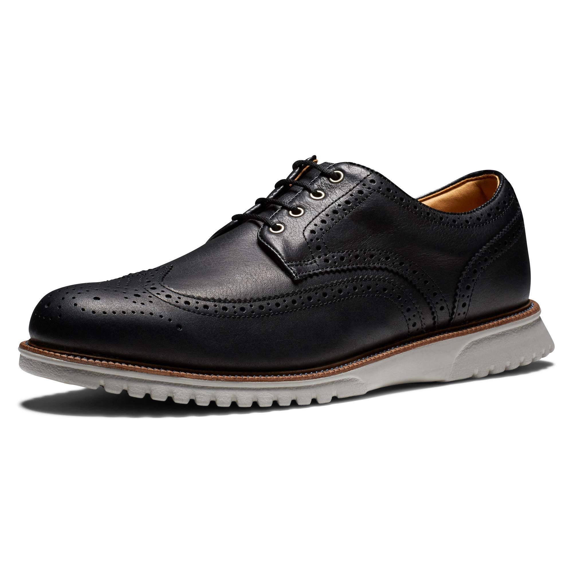 FootJoy Men&s Club Casuals Wing Tip 79059 - Black - 11 - Medium