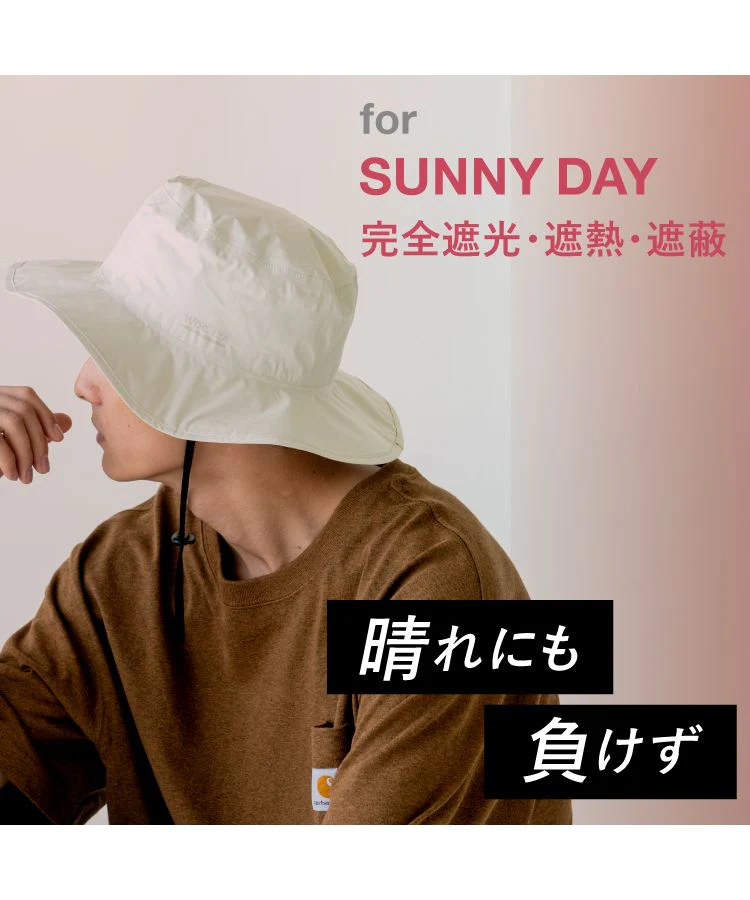 [Wpc. Official] Hat IZA Rainbreaker Safari Hat Dual-use for Sun and Rain UV Cut Hat Waterproof Men's Women's Stylish Simple