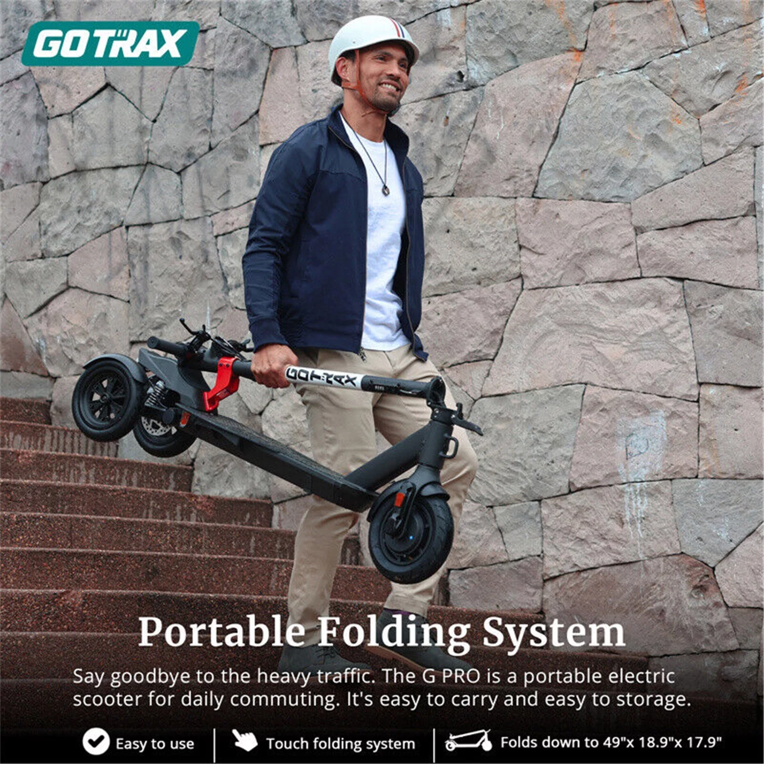 GOTRAX G Pro Electric Scooter Adults - 3 Wheels Folding Scooter for Commuters - 15.5mph, 24 mile