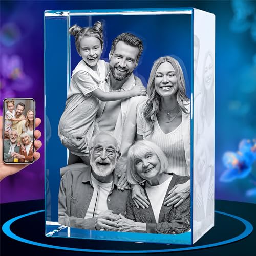 ArtPix 3D Premium Crystal Photo, Personalized Gifts for Mom, Women, Wife, Men, Her, Husband,Grandma, Great Customized Gift With Your Own Photo, Custom Birthday 3D Picture Rectangle, Couples Gifts