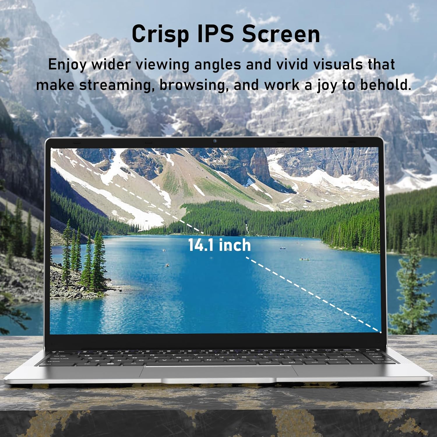 Laptop Computer 8GB DDR4 256GB SSD Quad-Core Intel Celeron J4105(Up to 2.5GHz), 14.1 inch 1080P FHD Traditional Laptops, WiFi, Webcam, USB3.0, Mini HDMI, Windows 11 Pro