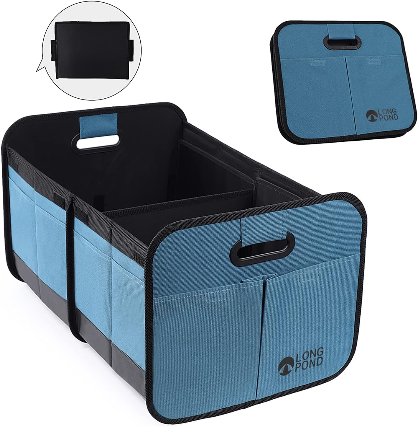Car Trunk Organizer Storage SUV Foldable Cargo Storage Containers with 9 Pockets and Reinforced Handles, Non-Slip Bottom Collapsible Storage for Car, SUV, Sedans, Multi-Compartment&hellip;