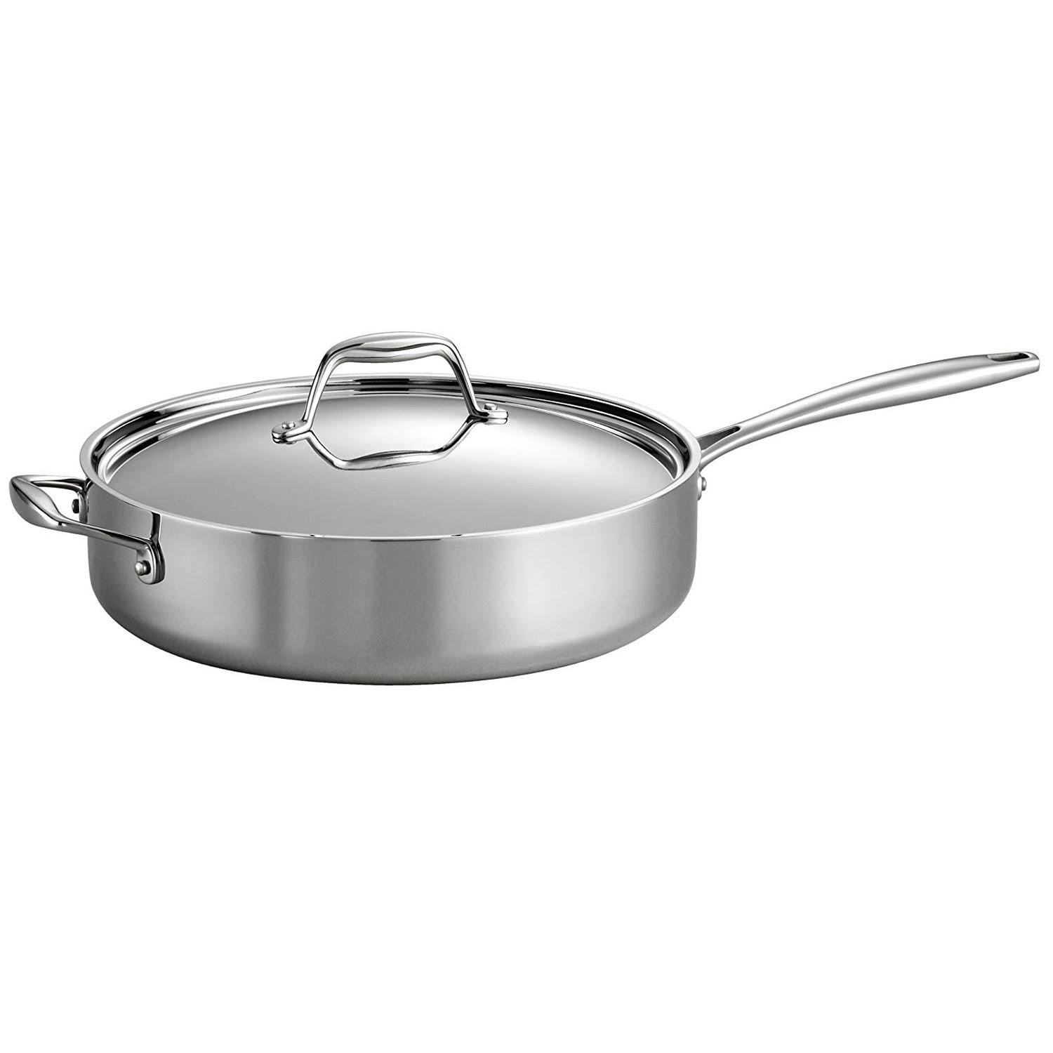 Tramontina Gourmet Tri-Ply Clad 3-Quart Covered Deep Saute Pan