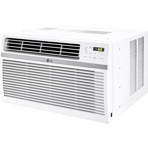 LG LW1017ERSM1 10,000 BTU Smart Window Air Conditioner, 115V, 450 Sq. Ft, Smartphone and Voice Control, ThinQ Enabled, Compatible with Alexa and Hey Google, 3 Cool & Fan Speeds
