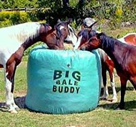 Big Bale Buddy Size Xlarge Feed Hay Horses Equine Green Round Bale