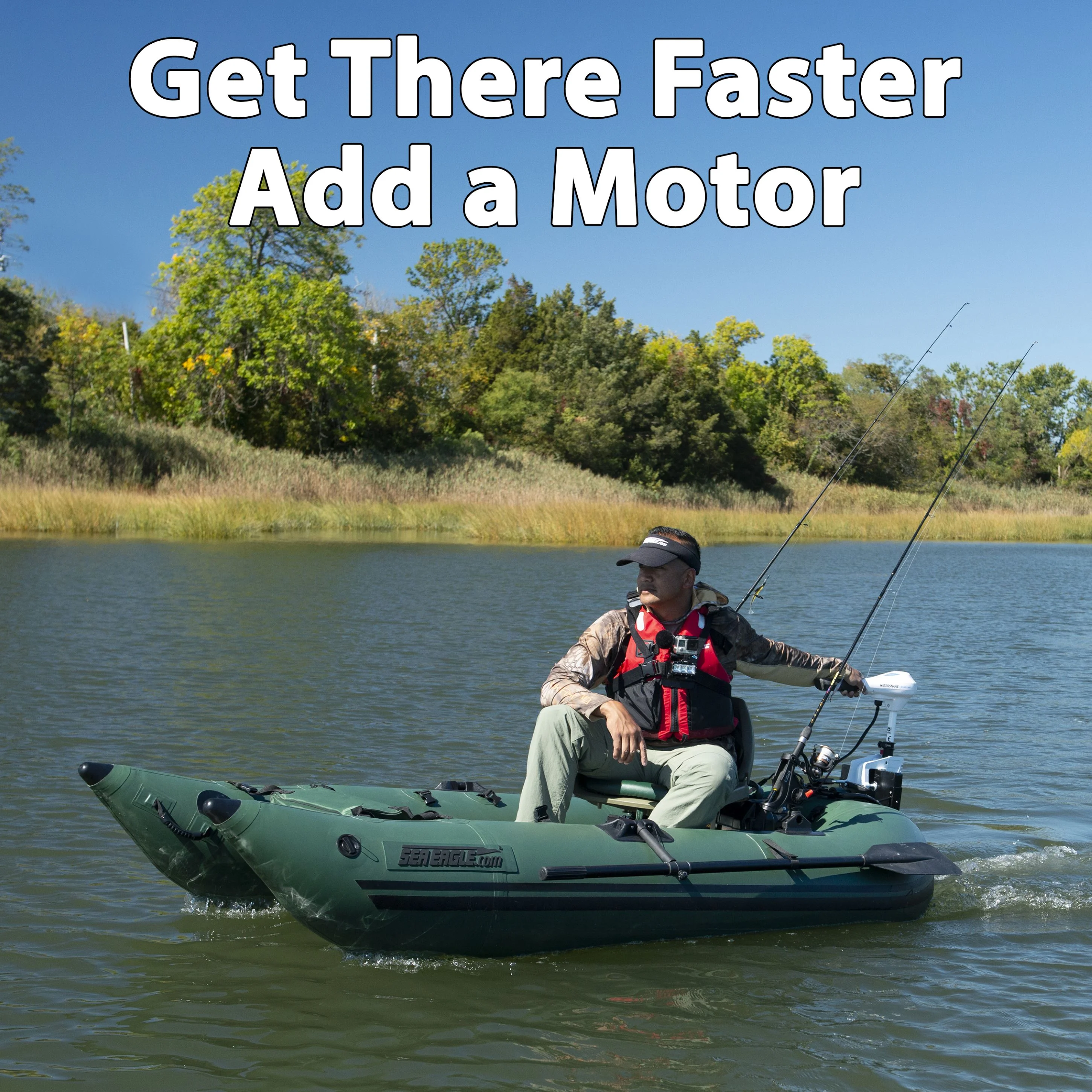 Sea Eagle 285 Inflatable Pontoon Fishing Boat for One