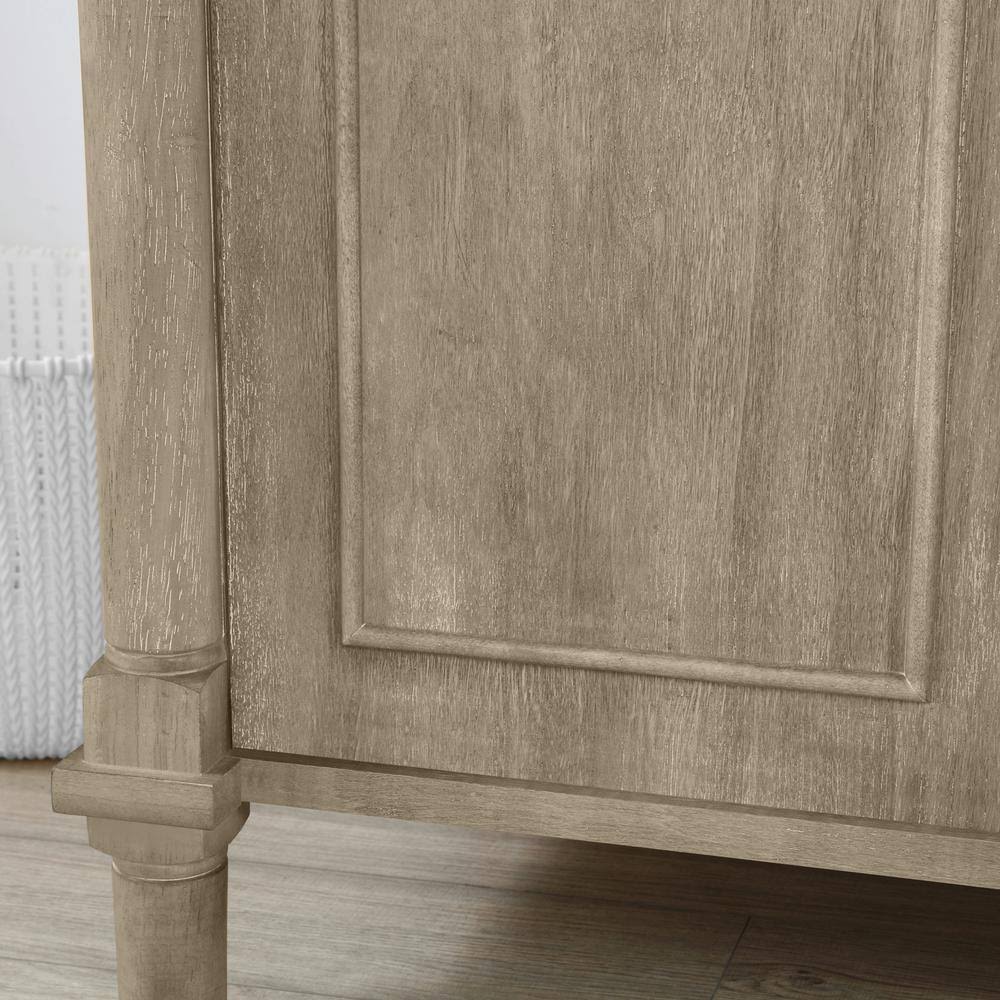 Home Decorators Collection Aberdeen 36 in. x 22 in. D Bath Vanity in Antique Oak with Carrara Marble Vanity Top in White with Wh