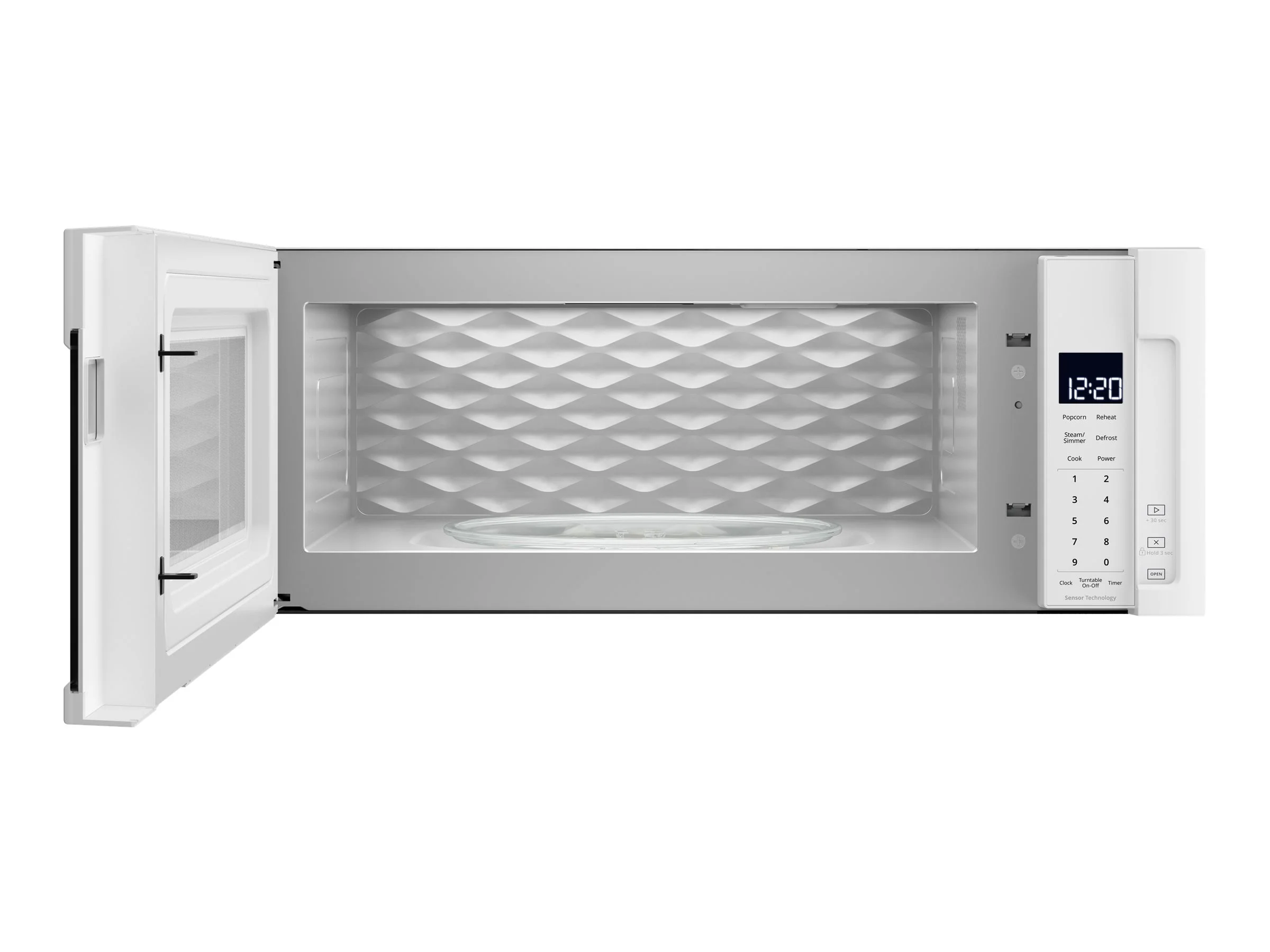 Whirlpool WML75011HW - Microwave oven - over-range - 1.1 cu. ft - 1000 W - white with built-in exhaust system