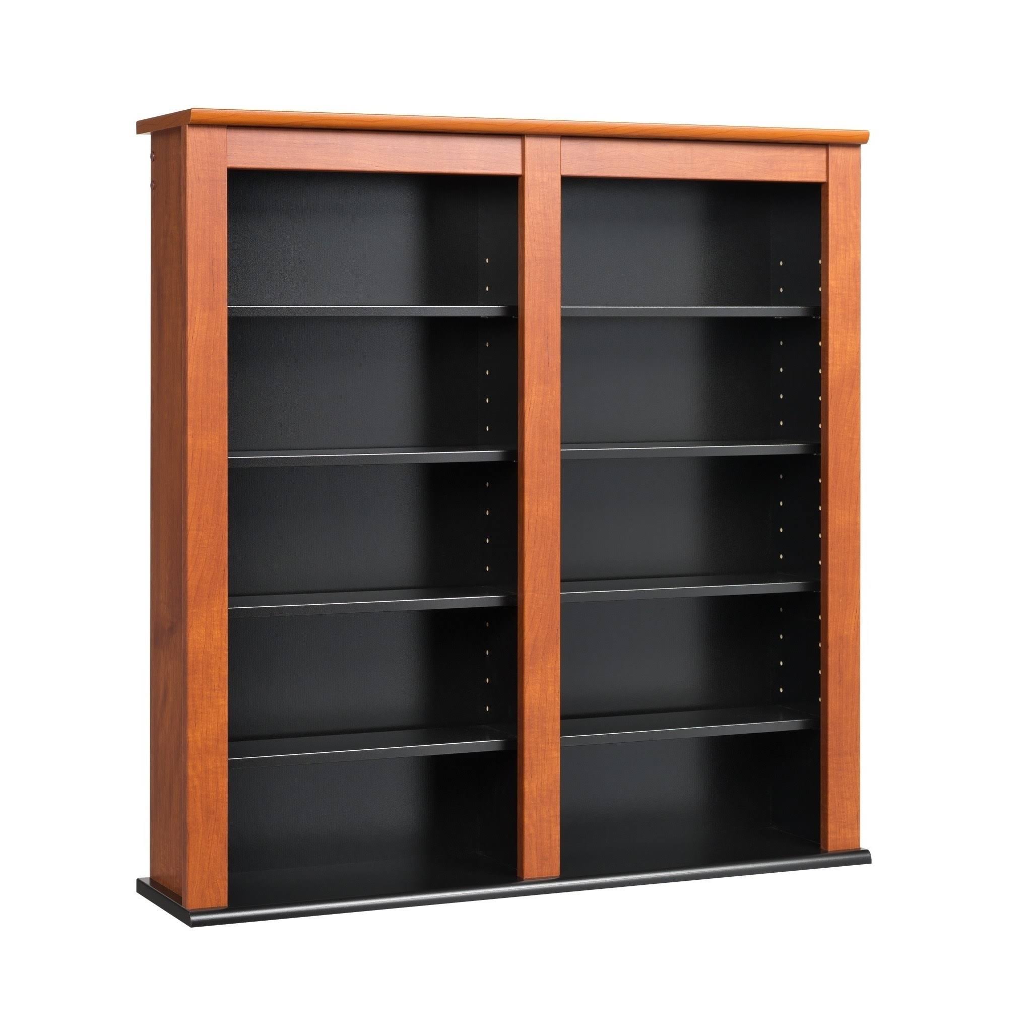 Prepac Double Floating Media Wall Storage Shelf, Black