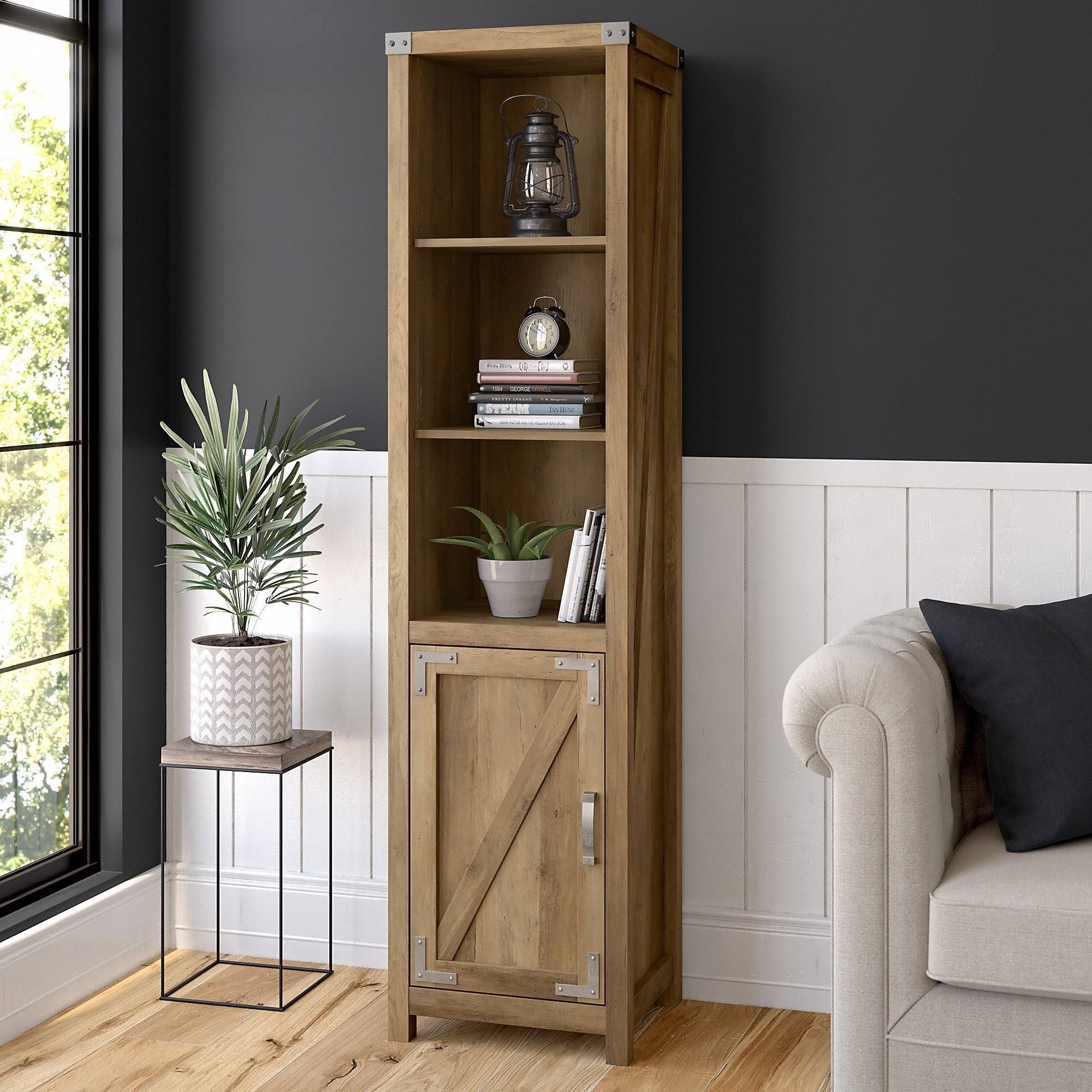 kathy ireland Home Cottage Grove - Bookcase - 5 shelves - laminated engineered wood - reclaimed pine