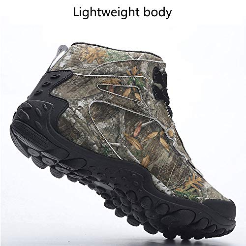 Waterproof High-top Men's Outdoor Hiking Shoes, Non-Slip Mountain Climbing Camping Boots, Wear-Resistant Hiking Shoes, Suitable for Outdoor Hiking (Grey 42)
