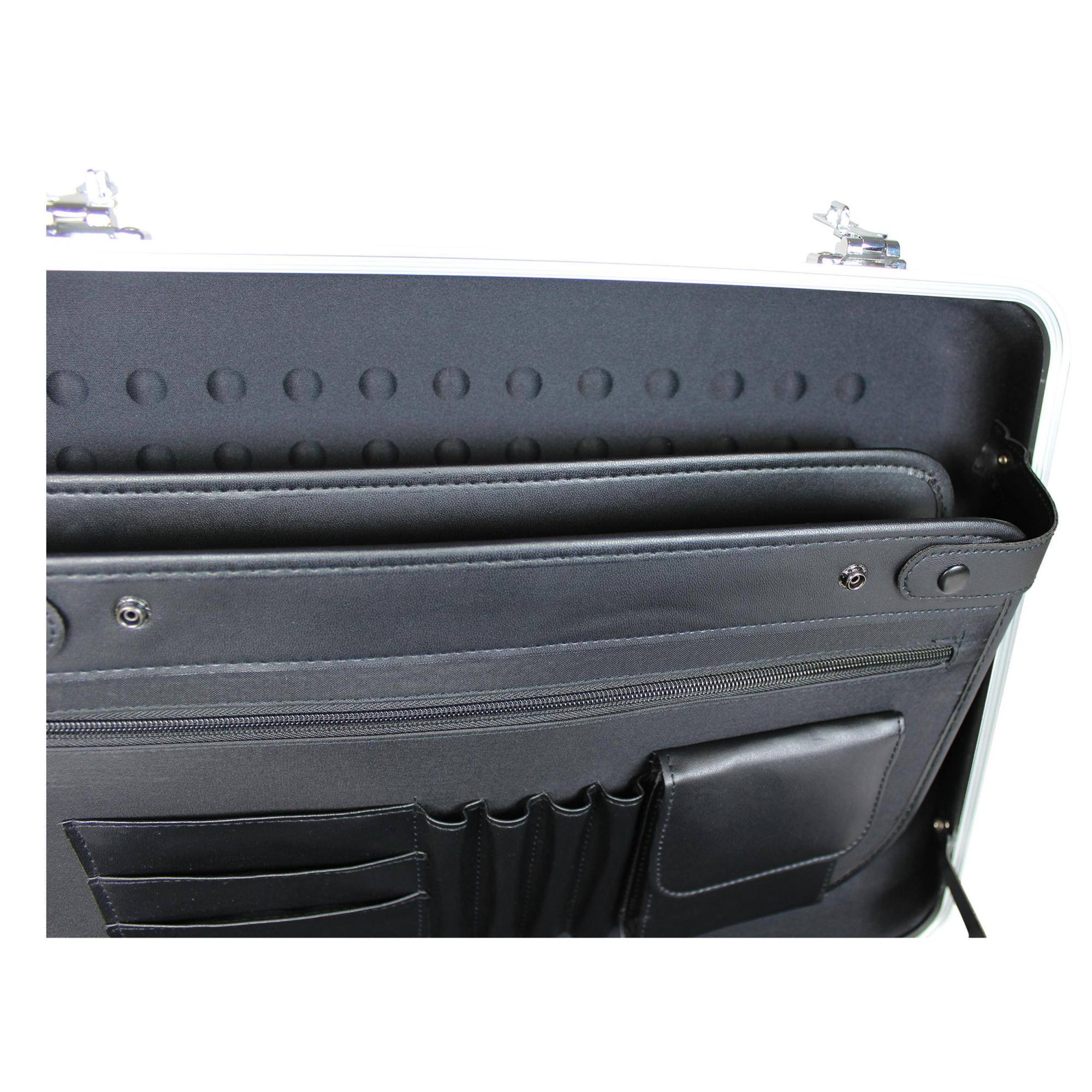 World Traveler European-Style Aluminum Silver Laptop Attache Case