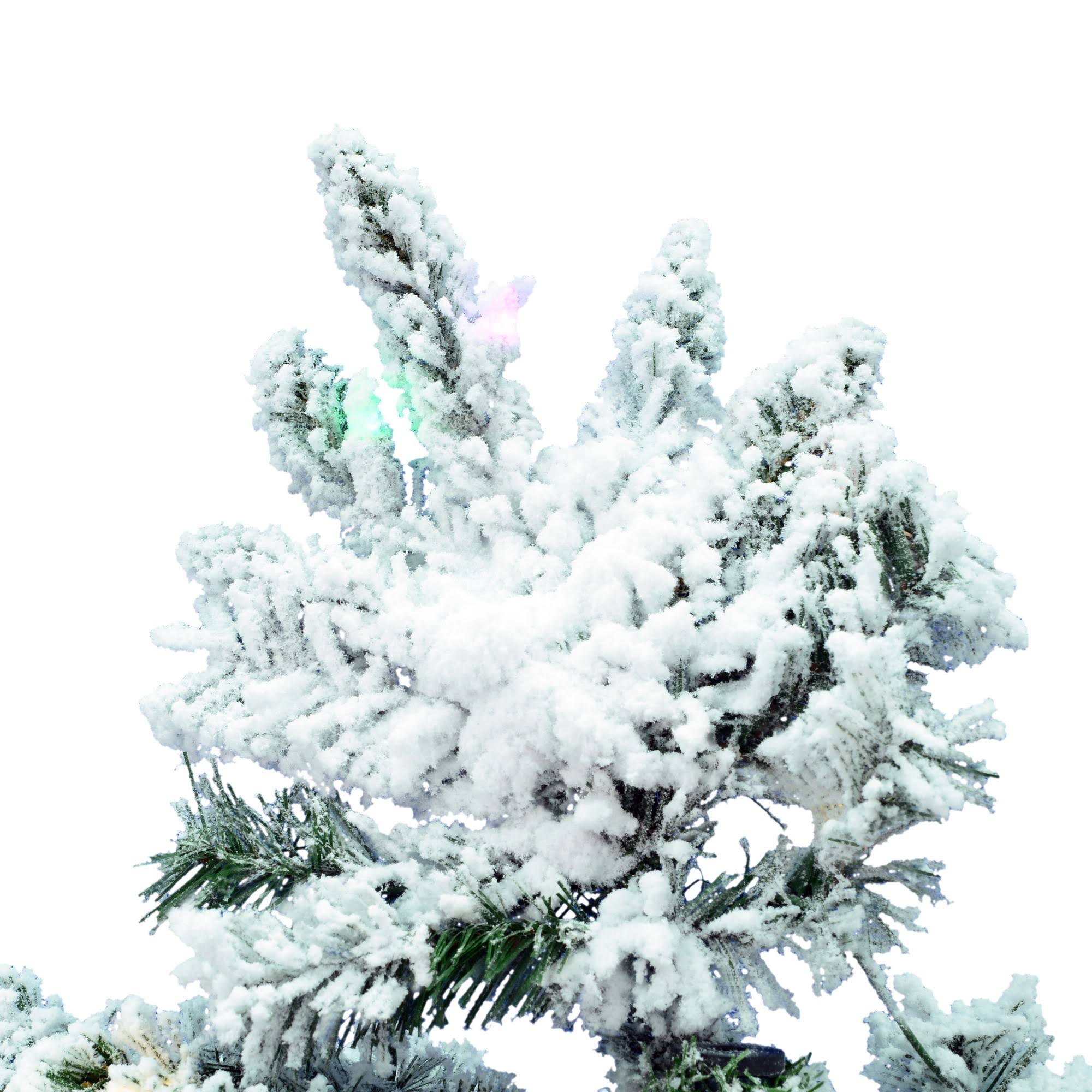 Vickerman 7.5 ft. Flocked Slim Utica Fir Multi LED Christmas Tree