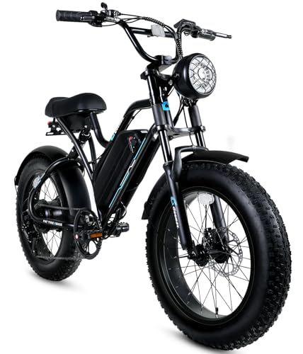 Fat Tire Electric Bike for Adults,1500W 32 Mph Top Speed Motorcycle Design Ebike, 48v 15.6AH 25-50 miles Long Range E Bike for Men and Women,All Terrain Motorbikes 20x4" Adult Electric Bicycles E-bike