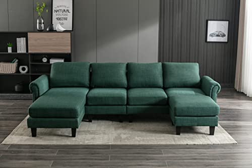 Convertible Sectional Sleeper Futon Sofa Bed with Tapered Legs and Solid Wood Frame,Foldable Loveseat Couch,w/Square Armrest,for Living Room,Study,Dorm,Office,Black, 70.5"