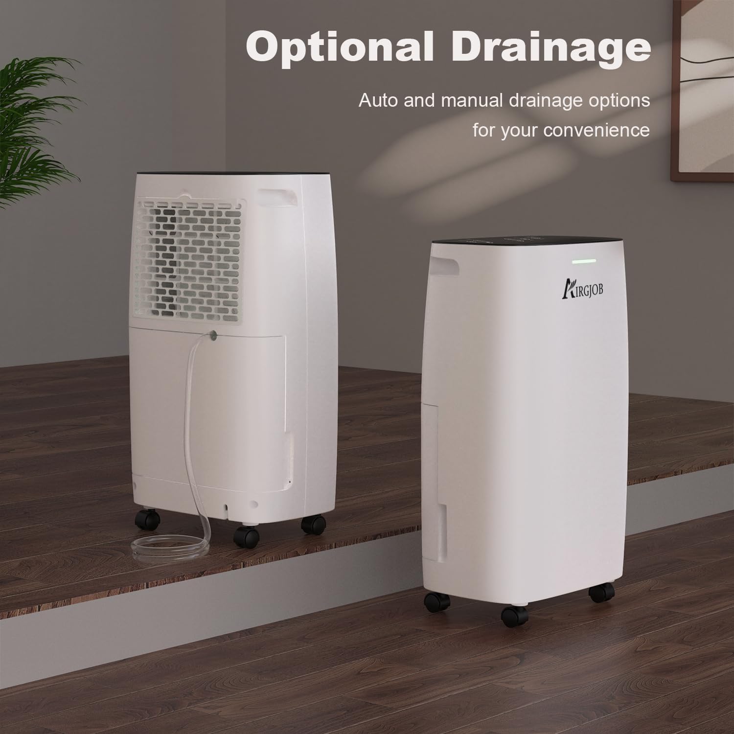 32-Pint Dehumidifier for Basement and Large Room - 2000 Sq. Ft. Quiet Dehumidifier for Large Capacity Room Home Bathroom Basements - Auto Continuous Drain Remove Moisture with Child Lock