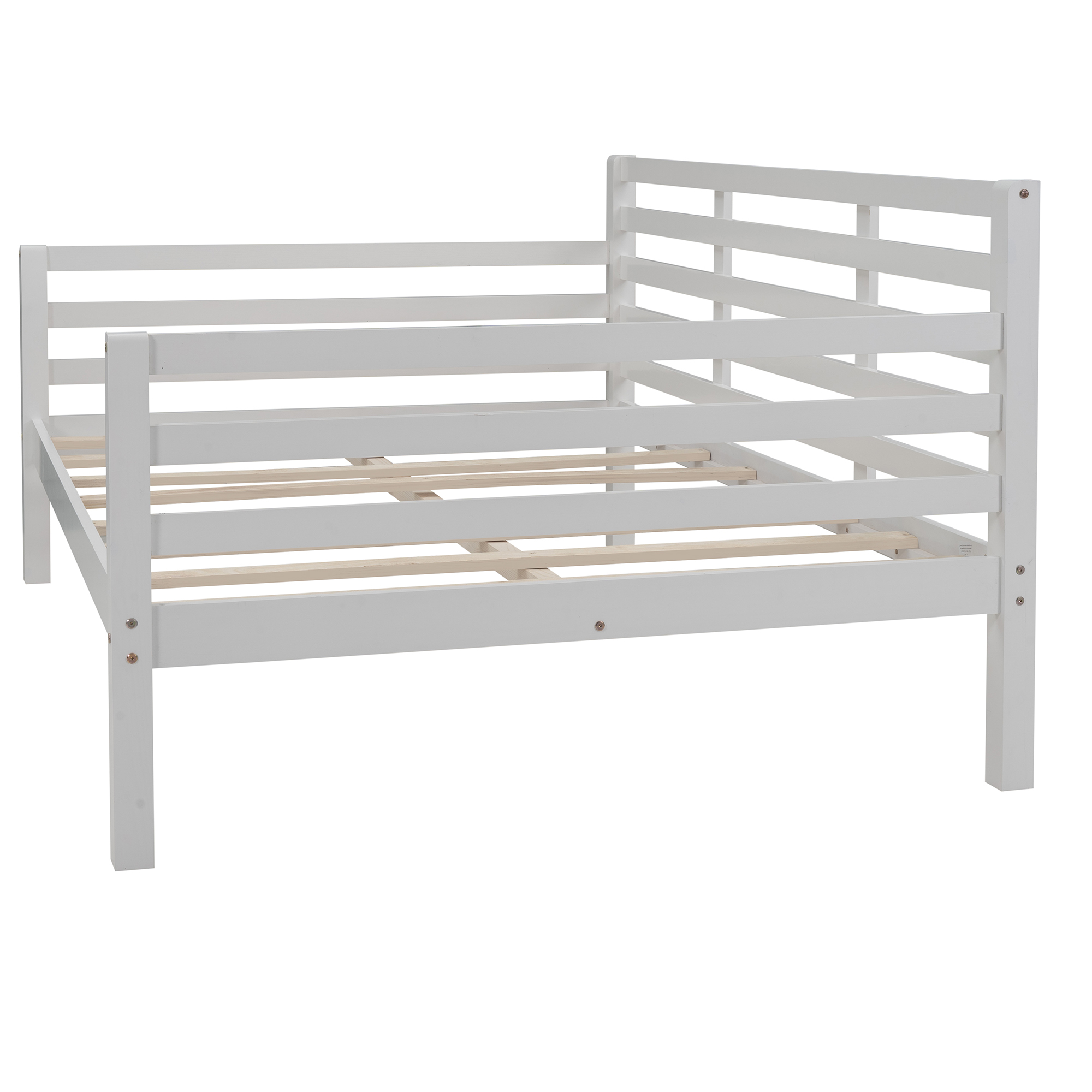 Dawn Whisper Wooden Full Size Daybed with Clean Lines, White