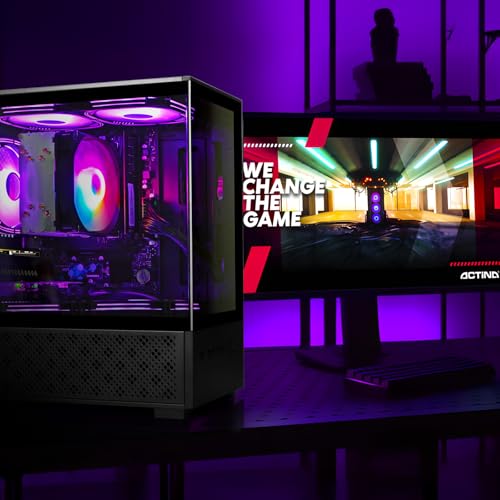 LXZ Desktop PC Computer AMD Ryzen 7-5700G 8 core 3.9GHz, 16G DDR4 RAM, 512GB NVME SSD, Tower Computer with Power Supply 400W for Home and Office (White)
